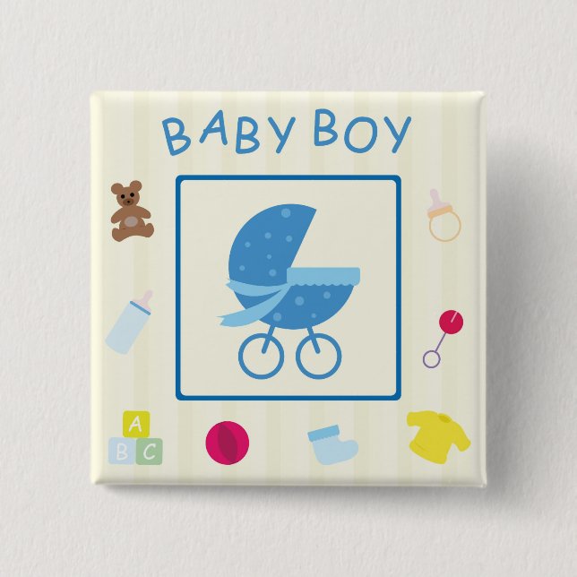 Blue Stroller Button (Front)
