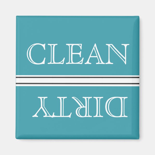 Blue Style Dishwasher Magnet Clean & Dirty (Front)