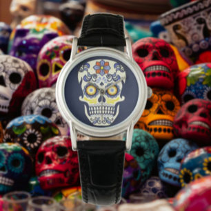 Blue Sugar Skull Watch