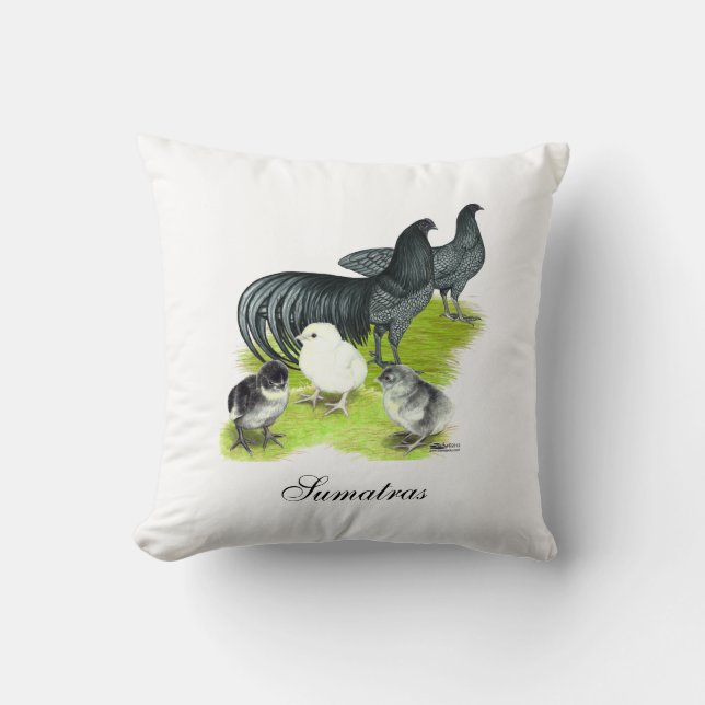 Blue Sumatra Family Cushion (Front)