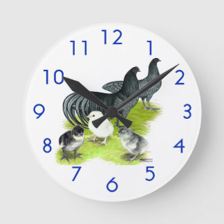 Blue Sumatra Family Round Clock