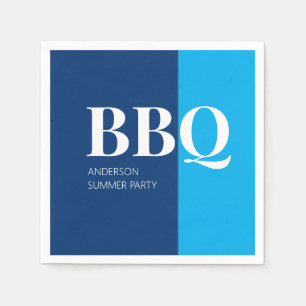Blue Summer BBQ Party Napkin