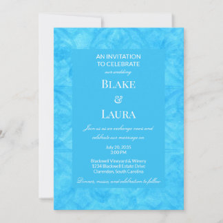 Blue Summer Bright Batik Custom Invitation