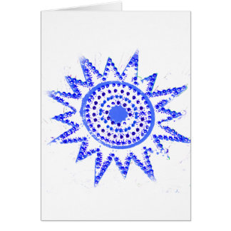 Blue Sun in Lights Grunge Cutout