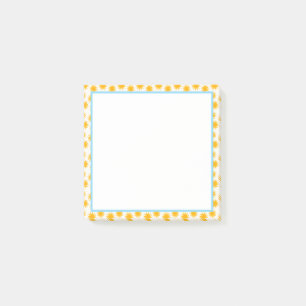 Blue Sunburst Border Post-it Notes