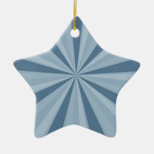 Blue Sunburst Ceramic Tree Decoration