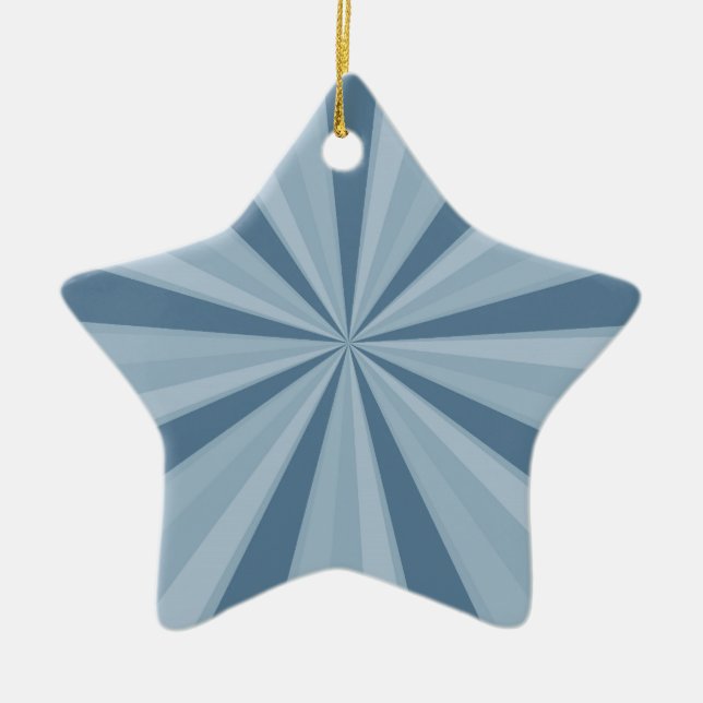 Blue Sunburst Ceramic Tree Decoration (Front)
