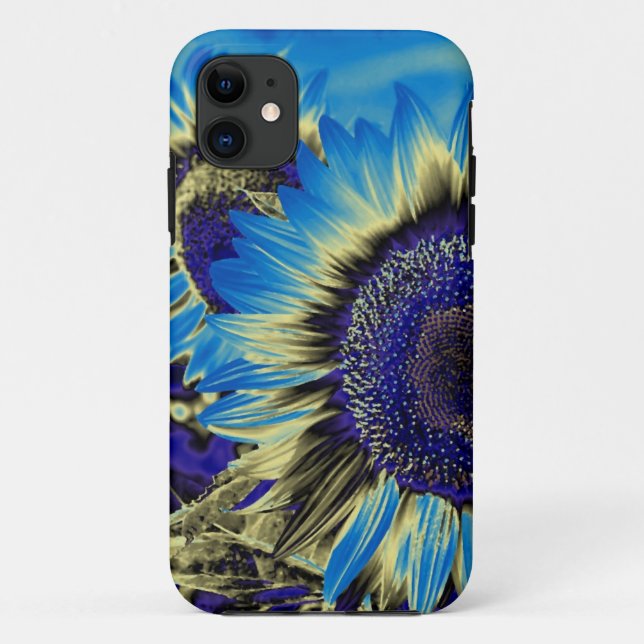 Blue Sunflower 2 Case-Mate iPhone Case (Back)