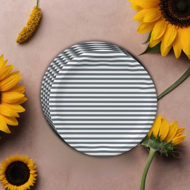 Blue Sunflower Baby Shower Paper Plate (Creator Uploaded)