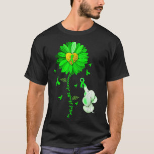 Blue Sunflower Elephant Spread Mental Health Aware T-Shirt