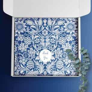 Blue Sunflower Grape Vines William Morris Tissue Paper