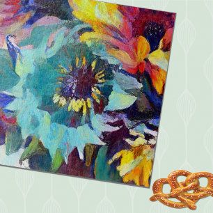 Blue Sunflower Jigsaw Puzzle