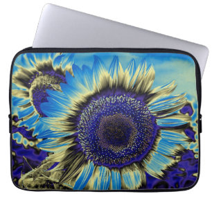 Blue Sunflower Laptop Sleeve