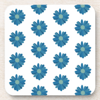Blue Sunflowers Hard plastic coaster