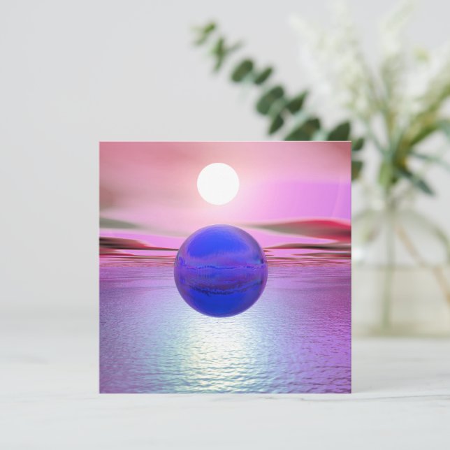 Blue Sunset  Card (Standing Front)