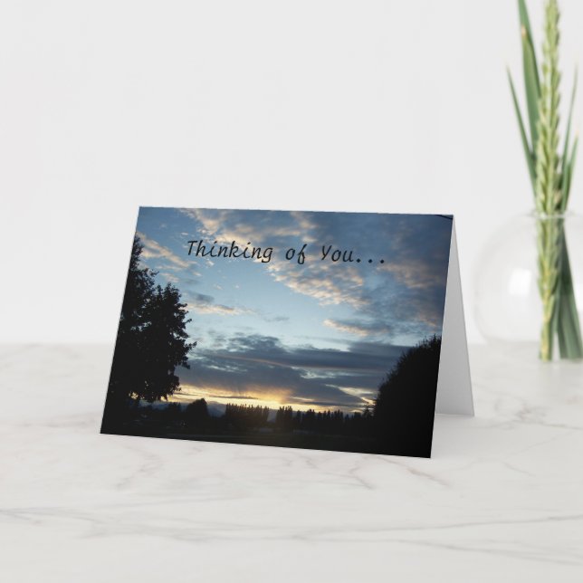 Blue Sunset Dreams "Thinking of You" Card (Front)
