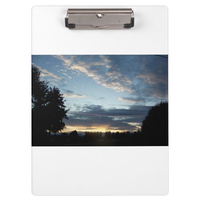 Blue Sunset Dreams White Clipboard (Front)