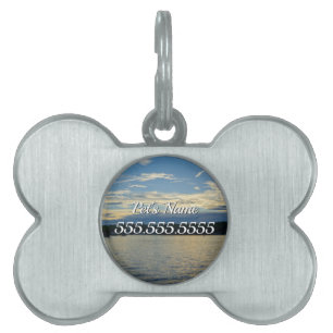 Blue Sunset Lake Of Ozarks Pet ID Tag