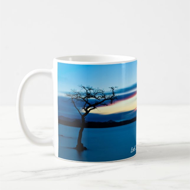 Blue sunset over Loch Lomond, Scotland Mug (Left)