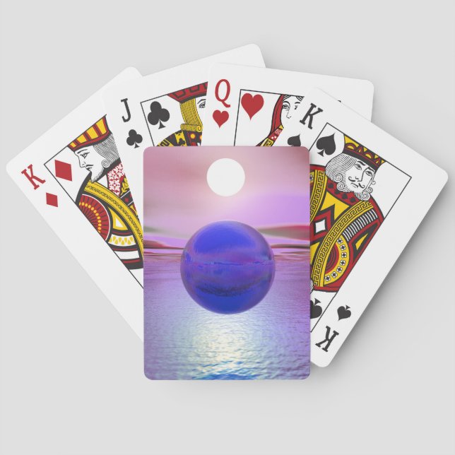 Blue Sunset Playing Cards (Back)