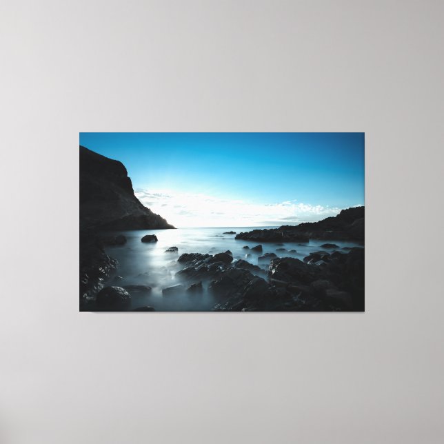 Blue Sunset Premium Wrapped Triptych Canvas (Front)