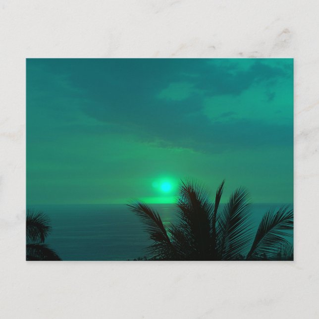 Blue Sunset Sky Postcard (Front)