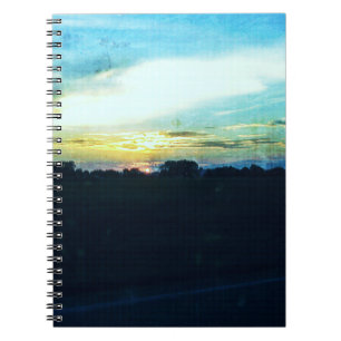 Blue Sunset Spiral Notebook