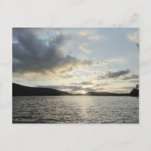 Blue sunsets depict Lake Sunapee, New Hampshire Postcard