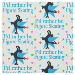 BLUE SUPER STAR FIGURE SKATER FABRIC