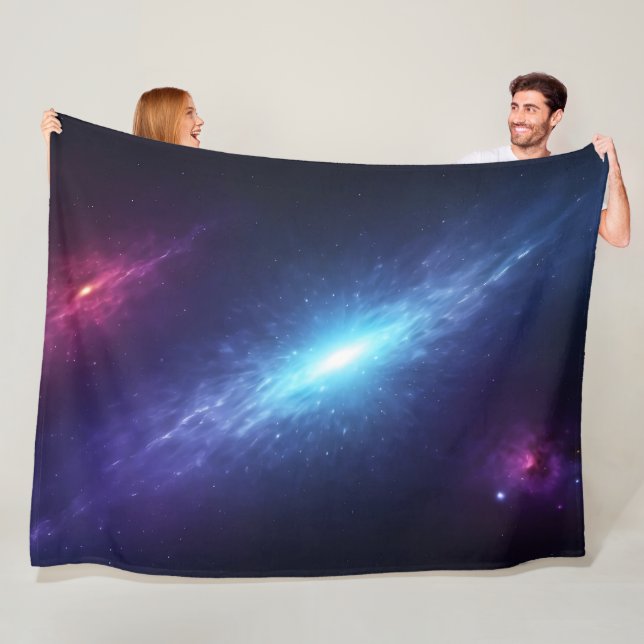 Blue Supernova Nebula Cosmic Deep Space Fleece Blanket (In Situ)