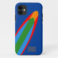 Blue Surfboard Design iPhone Surfing Theme
