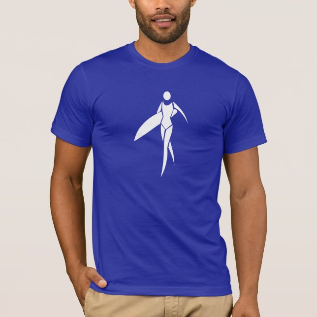 Blue Surfing Girl T-Shirt (Front)