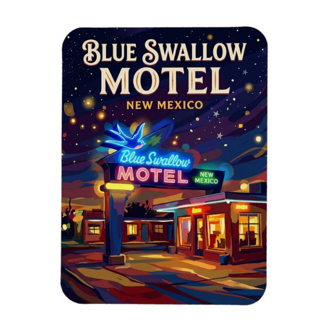 Blue Swallow Motel USA Magnet (Vertical)
