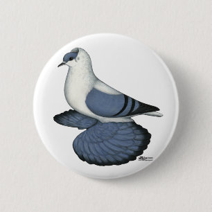 Blue Swallow Pigeon 6 Cm Round Badge