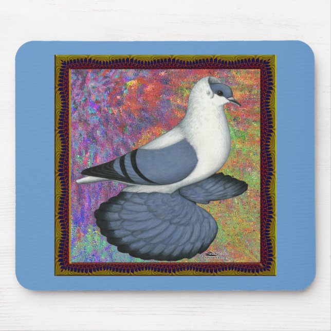Blue Swallow Pigeon Framed Mouse Pad (Front)