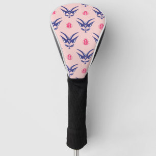 Blue Swallow & Pink Heart Golf Head Cover