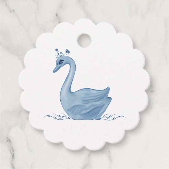 Blue Swan  Favour Tags (Front)