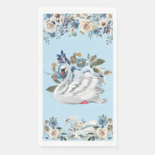 Blue Swan Paper Napkin