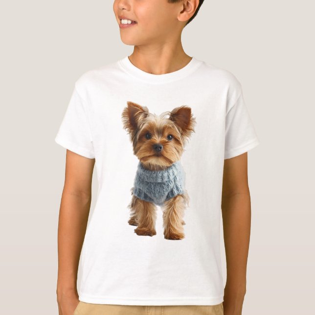 Blue Sweater Yorkie Kids (Front)
