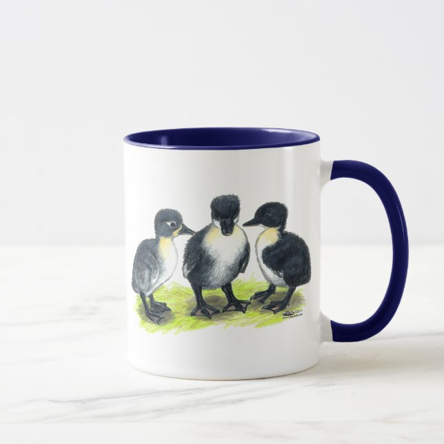 Blue Swedish Ducklings Mug (Right)