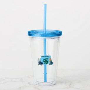 Blue Sweet Sixteen Drinking Glass