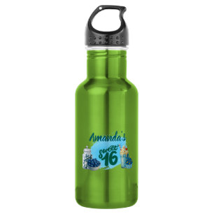 Blue Sweet Sixteen Water Bottle