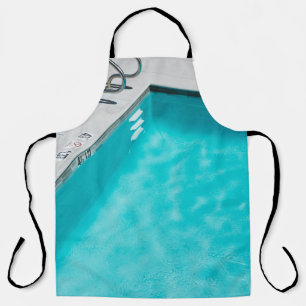 Blue swimming pool apron