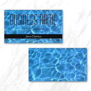 Blue Swimming Pool Pattern Business Card
