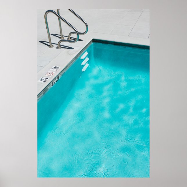 Blue swimming pool poster (Front)