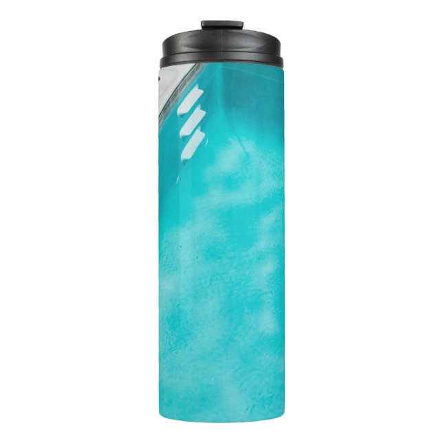 Blue swimming pool thermal tumbler (Front)