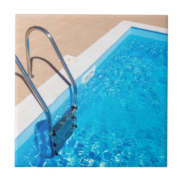 Blue swimming pool with ladder tile (Front)