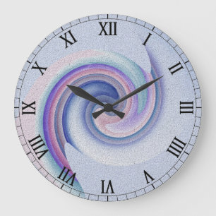 blue swirl clock