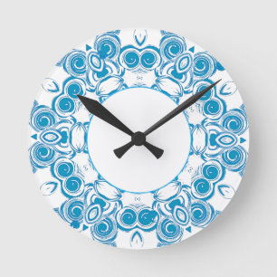 Blue Swirl Clock