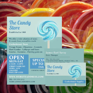 Blue Swirl Lollipop, Confectionery Supplies Advert Flyer